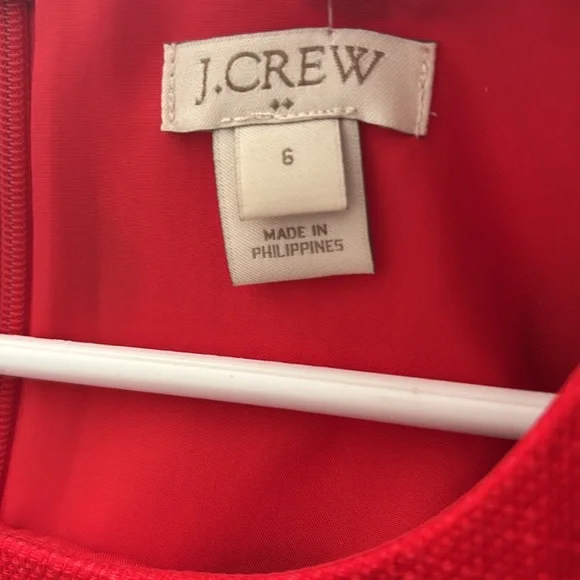 J. Crew Red and Black polka dotted Sheath Mini Dress - Picture 6 of 8